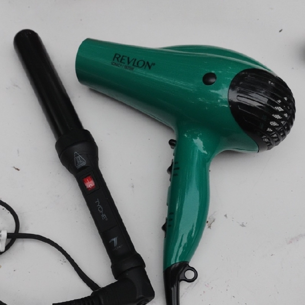 Revlon Emerald Hair Dryer and Black Curling Iron
